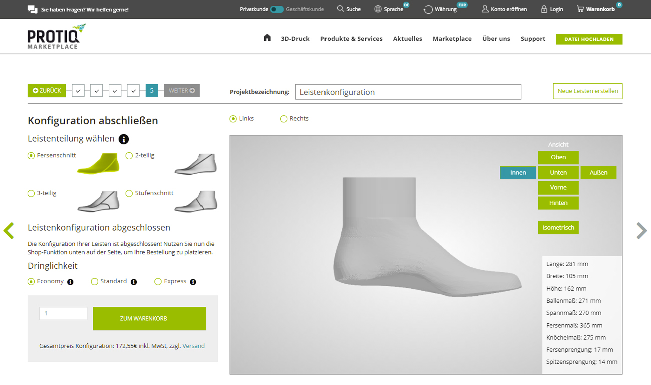 Shoe Last Configurator: Step 6