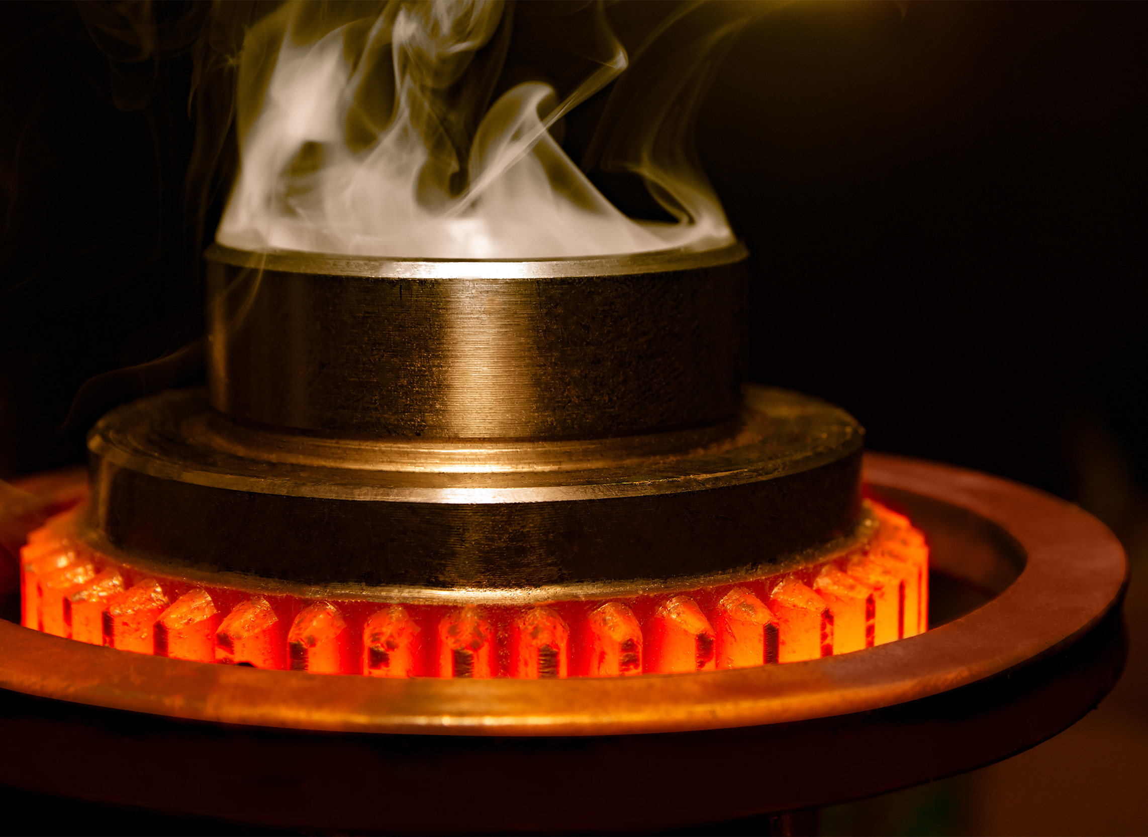 Example image of the induction heating process
