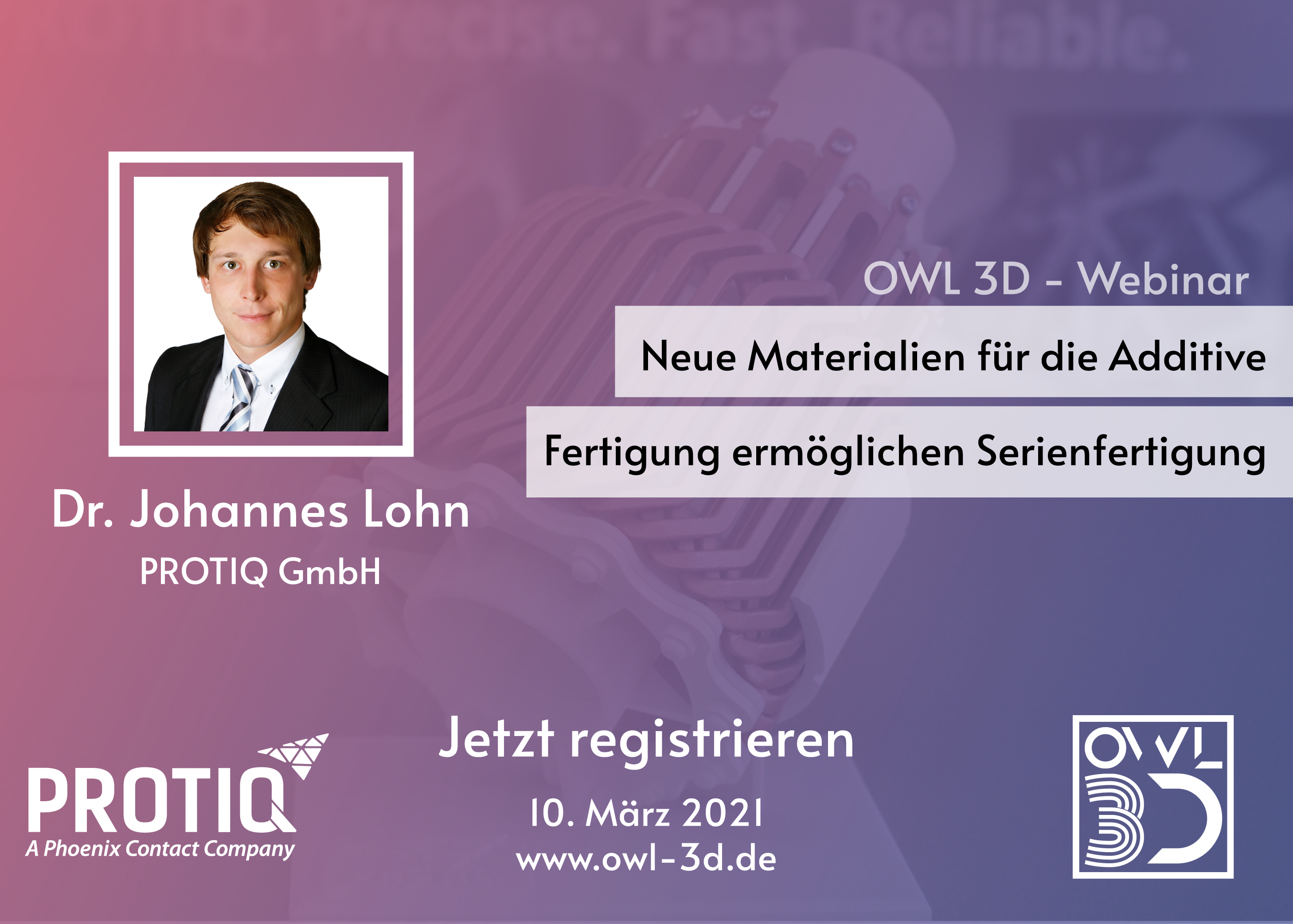 Webinar: Neue Materialien für die Additive Fertigung ermöglichen Serienfertigung